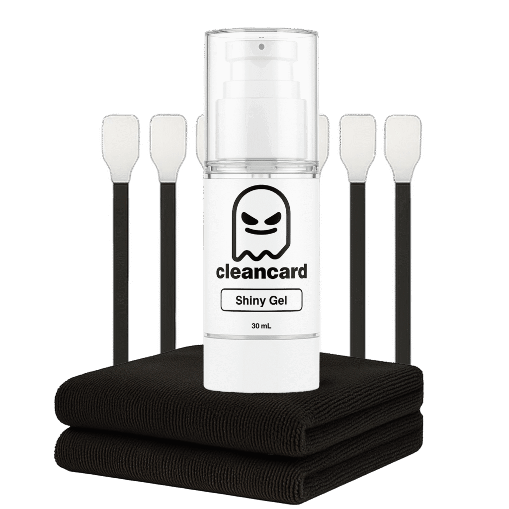 Shine gel clean card and foam applicator